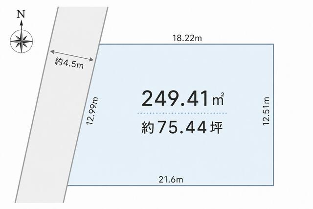 小山市神山2丁目 売地・区画図