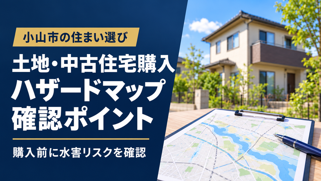 小山市の土地・中古住宅購入前にハザードマップで水害リスクを確認するポイント